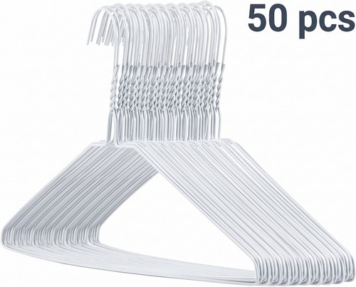 Metal wire hangers - hangers, 50pcs