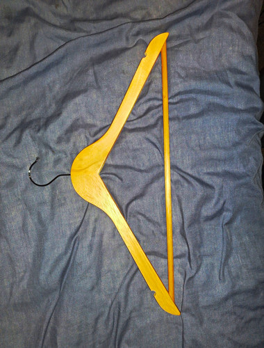 Set wooden suit hangers - of,