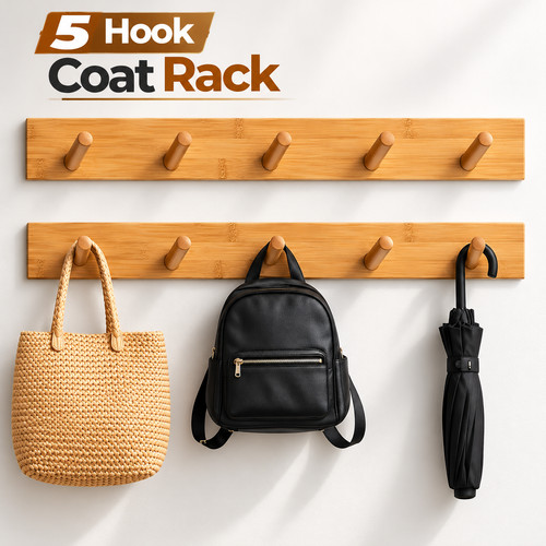 Natural bamboo coat - coat, hook