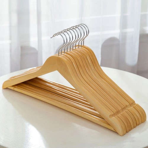 Wooden coat hangers suit - coat,