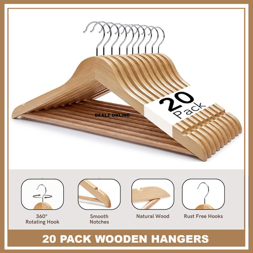 Wooden coat hangers suit - wooden,