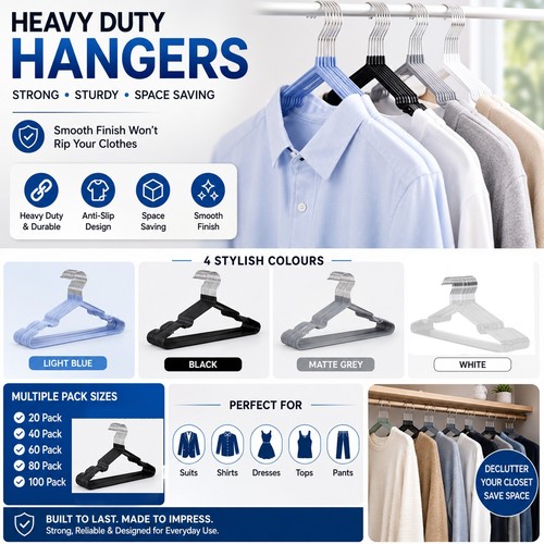 Metal hangers rubber coated - hangers,