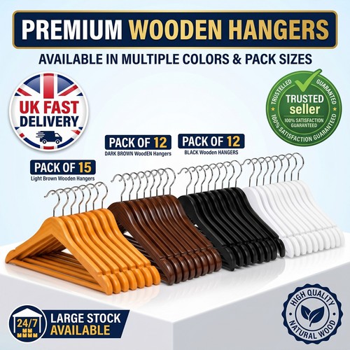 Wooden coat hangers suit - wooden,