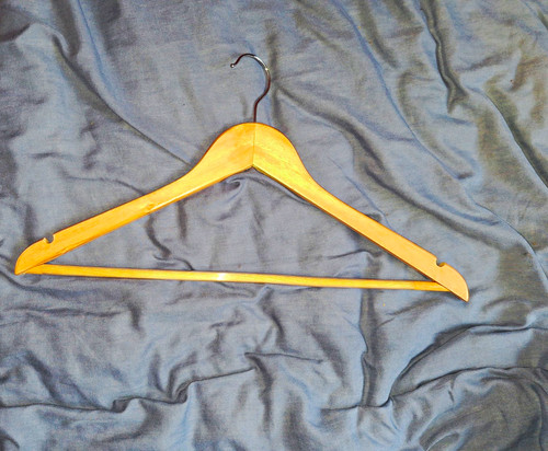 Set wooden suit hangers - set,