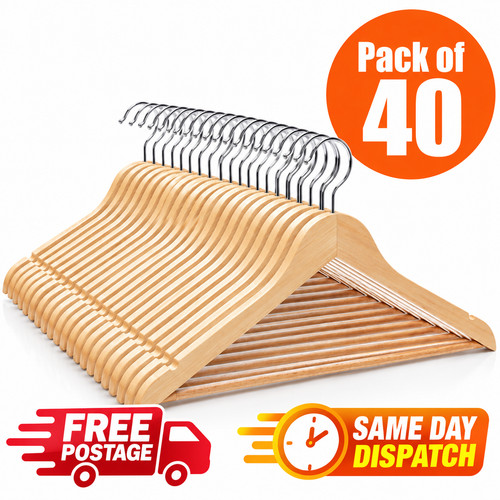 Wooden coat hangers suit - wooden,