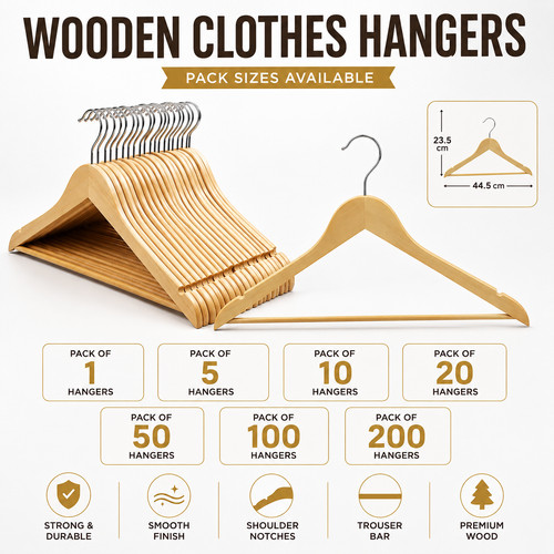 Wooden hangers coat suit - wooden,