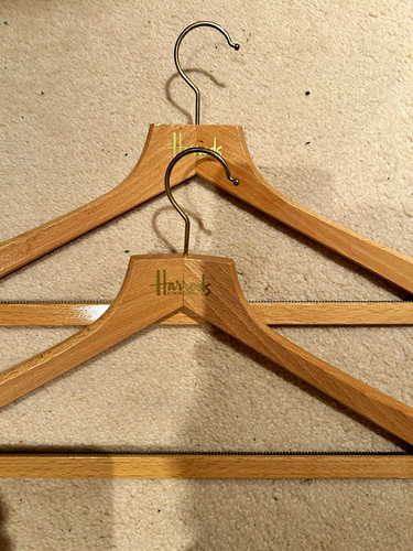 Harrods wooden suit hangers - harrods,