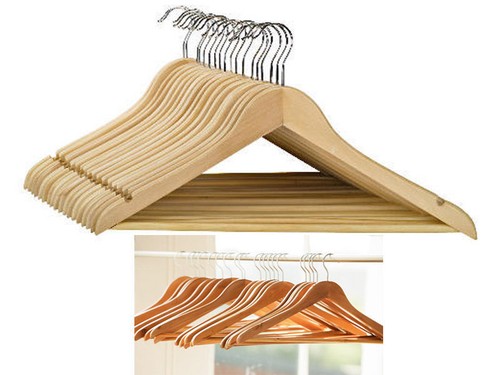 100 wooden coat hangers - wooden,