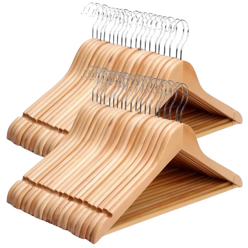 Wooden coat hangers suit - coat,