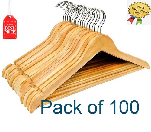 100 wooden coat hangers suit - 100,
