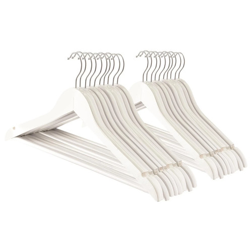White wooden clothes - wooden, hangers