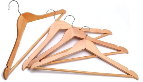 Wooden coat hangers suit - wooden,