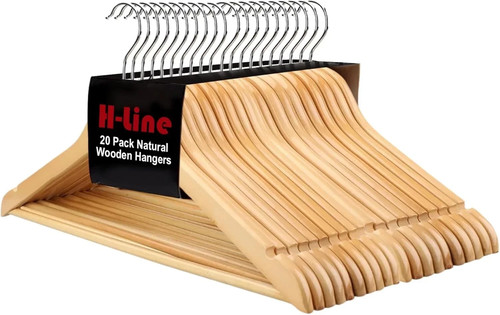 Wooden coat hangers suit - wooden,