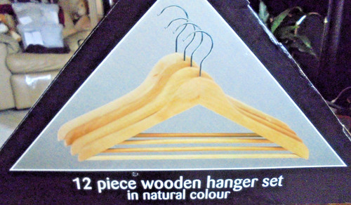 Wooden coat hangers suit - wooden,