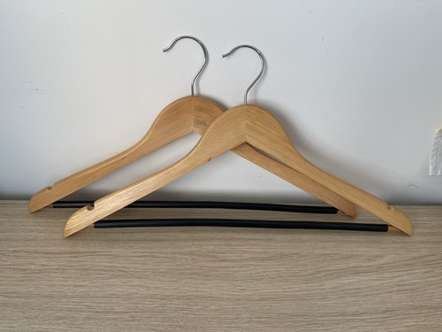 Wooden coat hangers suit - 2x,